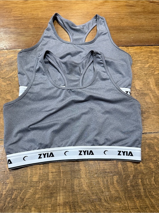 ZYIA Other - ZYIA Womens Gray Racerback Sports Bra with Branded Elastic Band Sz xl